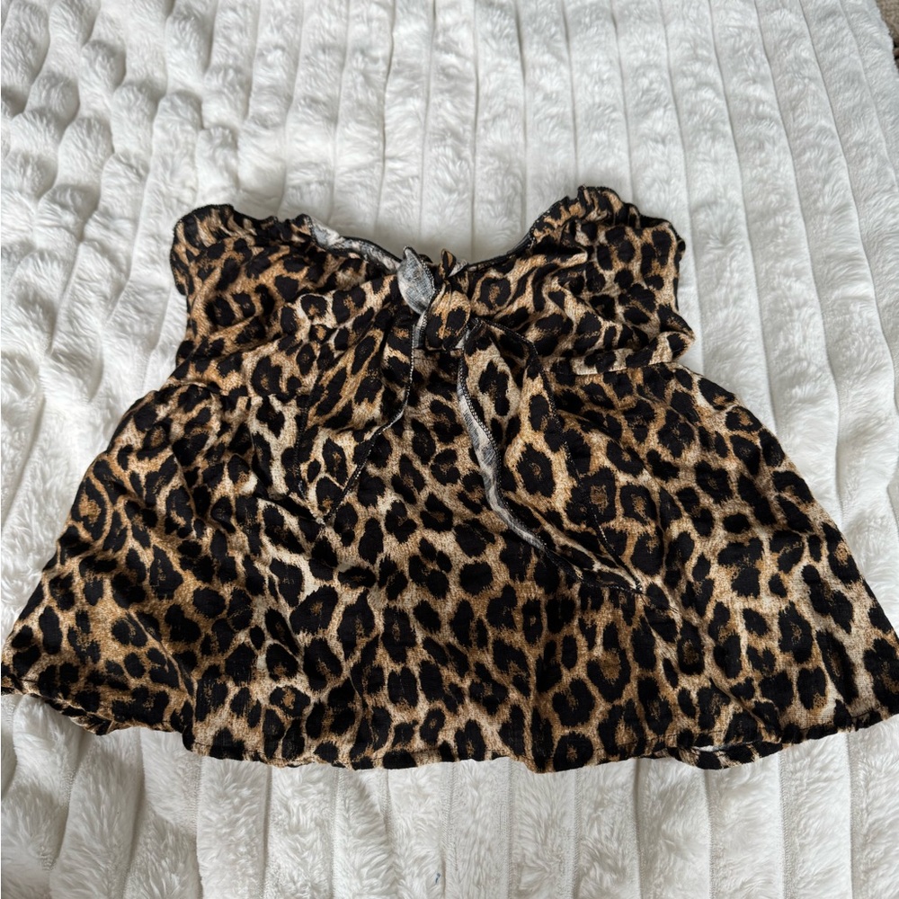 Leopard Print strapless top